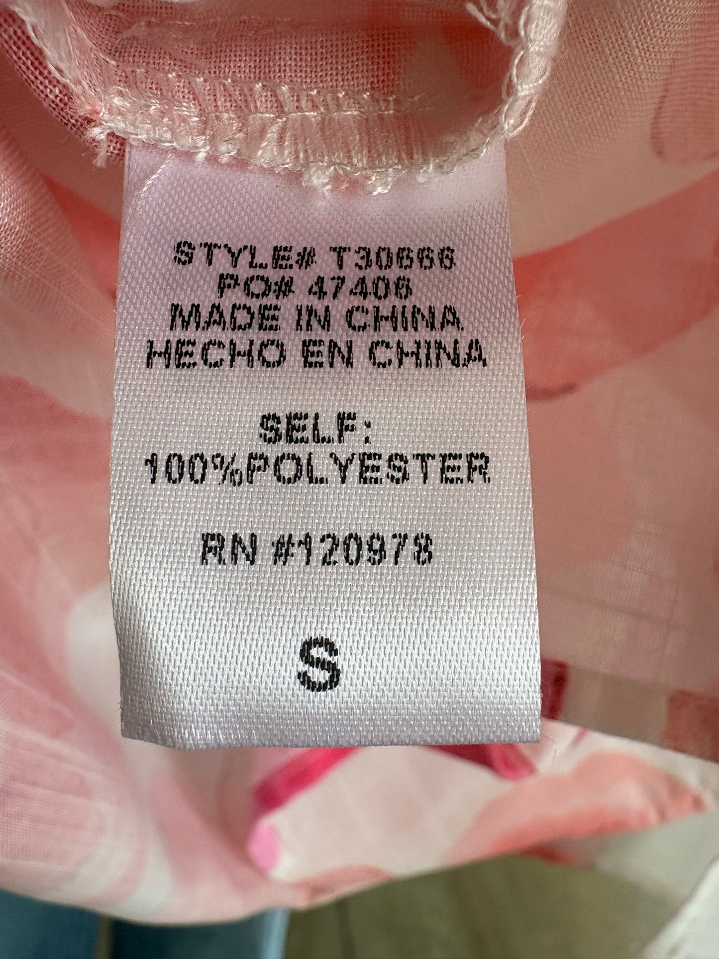 entro Size S pink/white Top