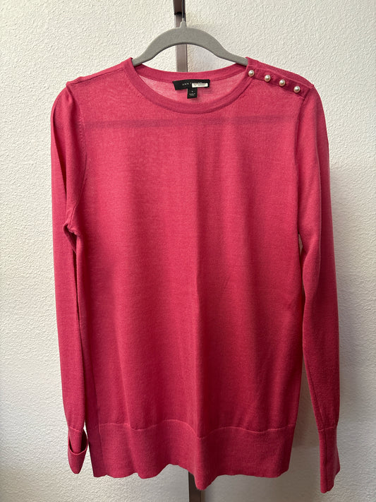 ANN TAYLOR Size M Pink sheer Top