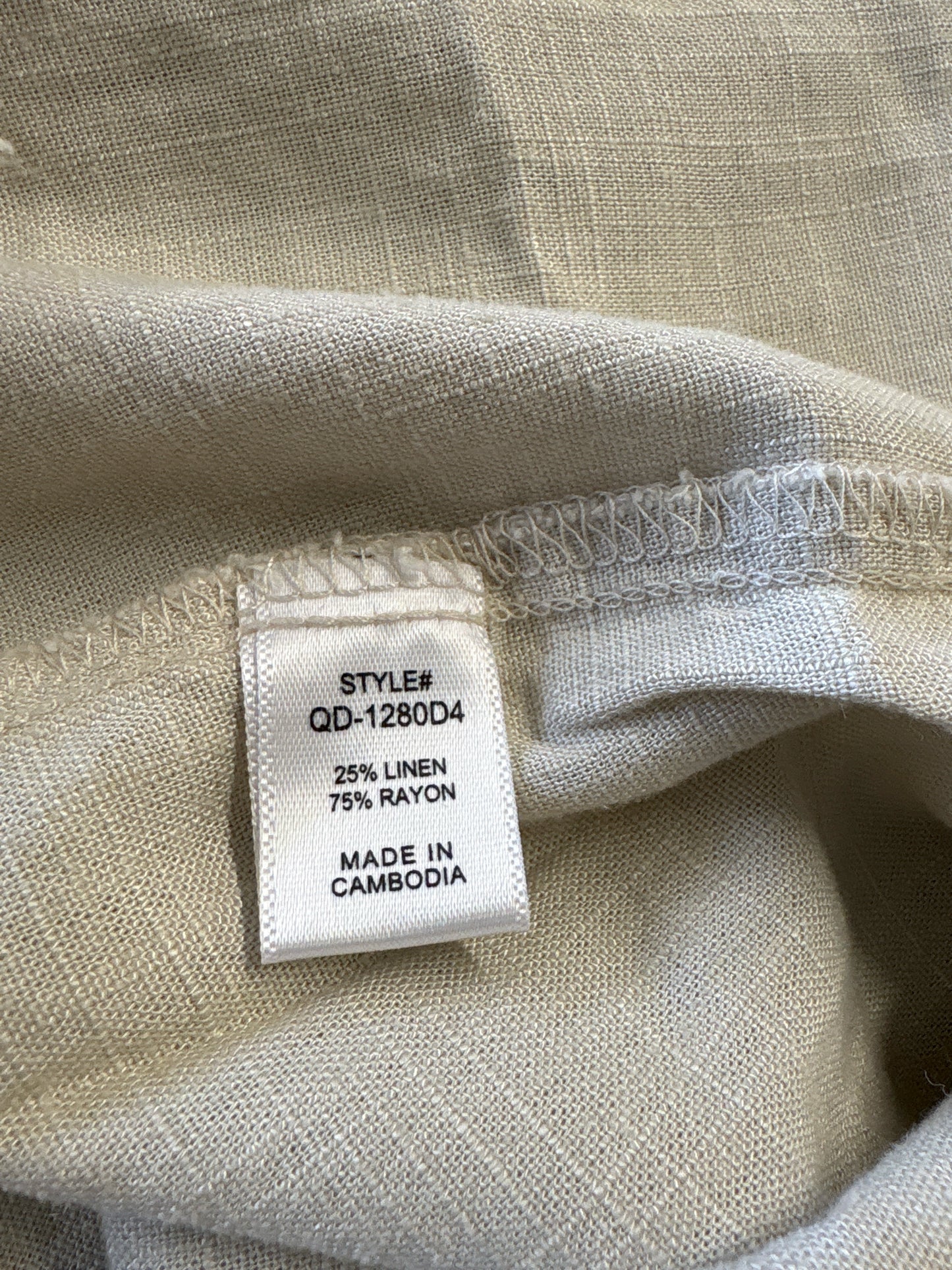Zenana Size L Tan Dress