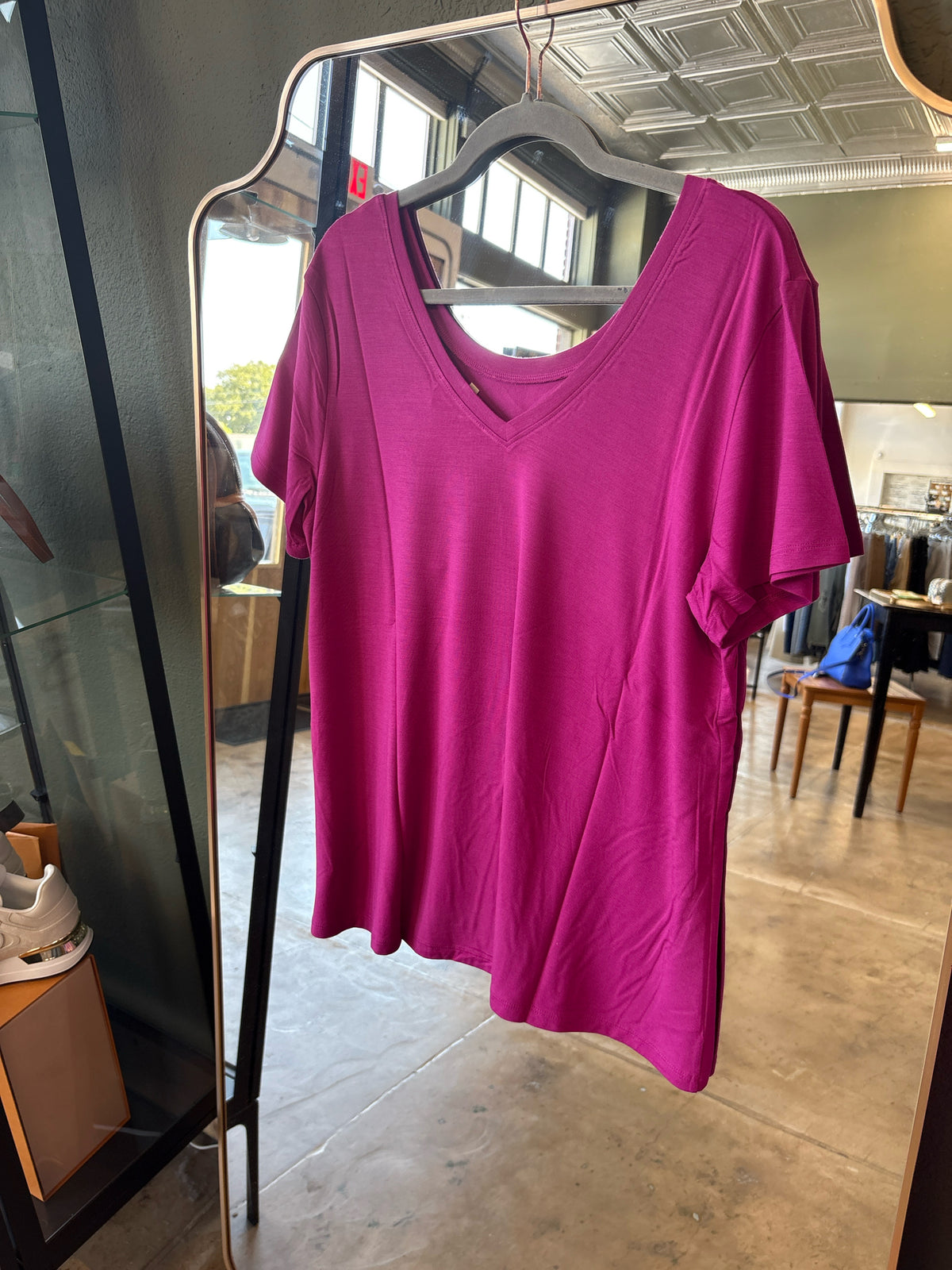 Soft Surroundings Size L Fuschia Top