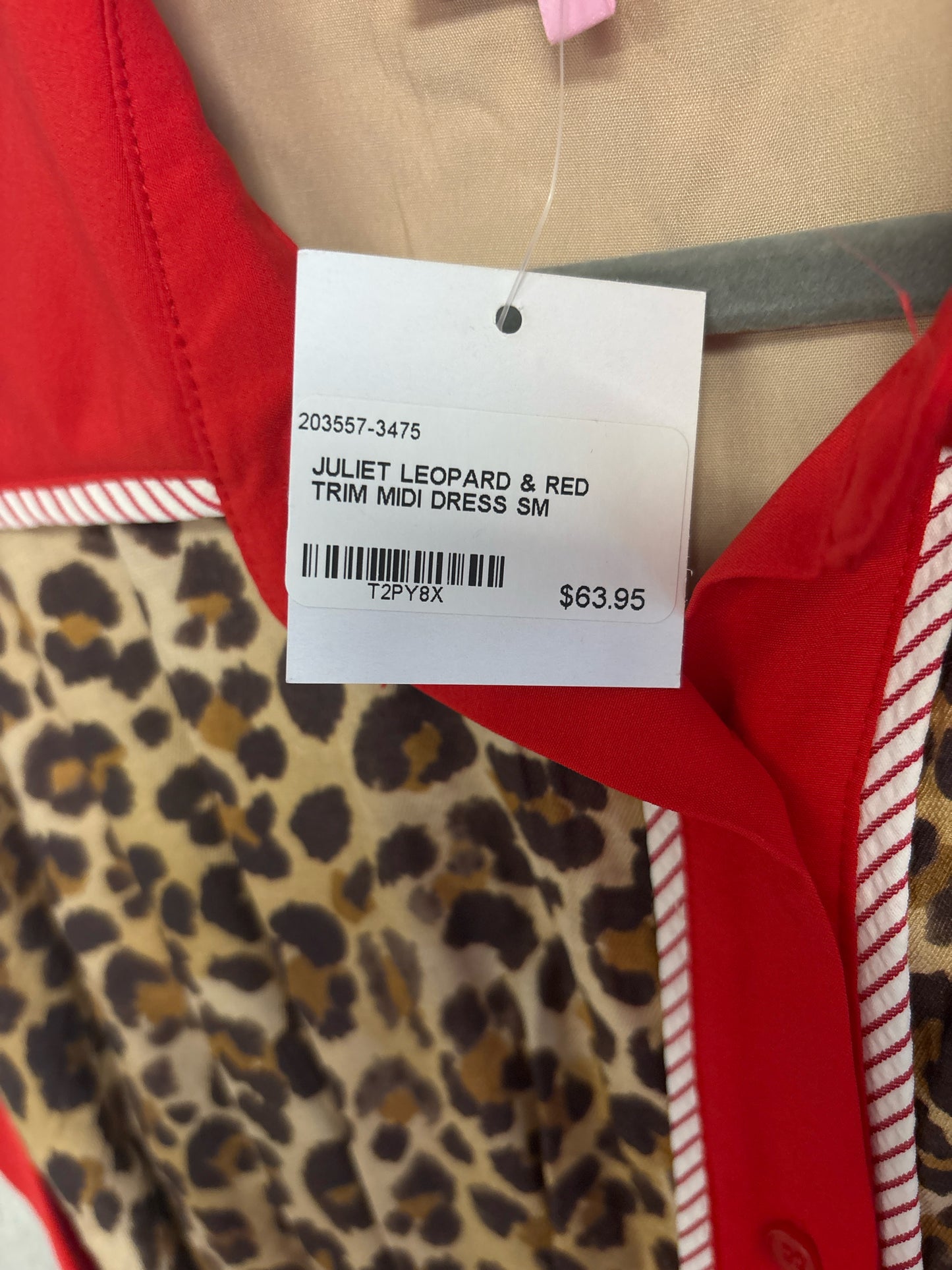 entro Brown/Red Cheetah Dress