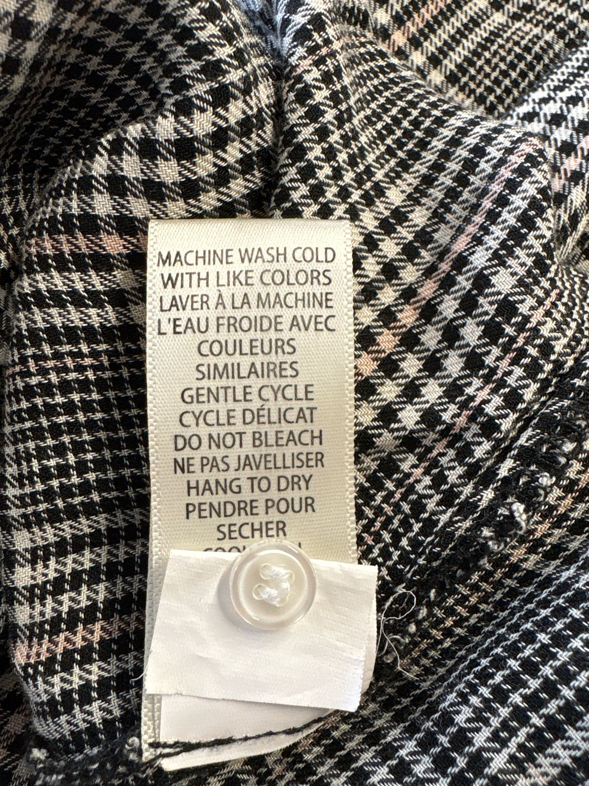 Max Studio Size L plaid Top