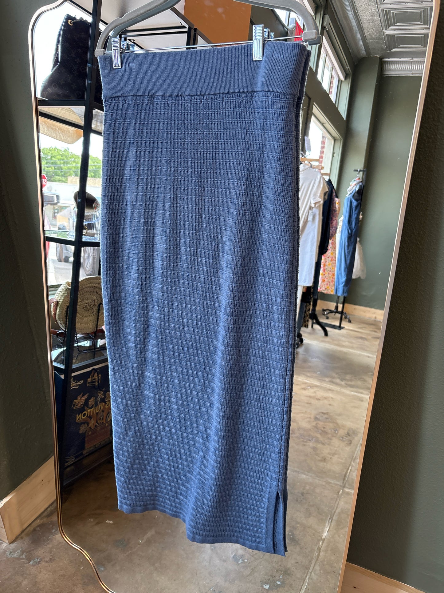 haven Size M Blue Knit Skirt