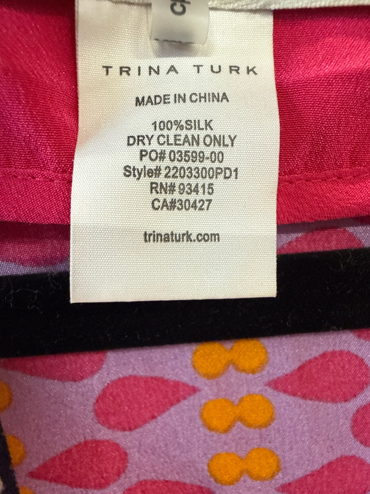 Trina Turk Size XS/s Pink/Orange Poncho/Cape
