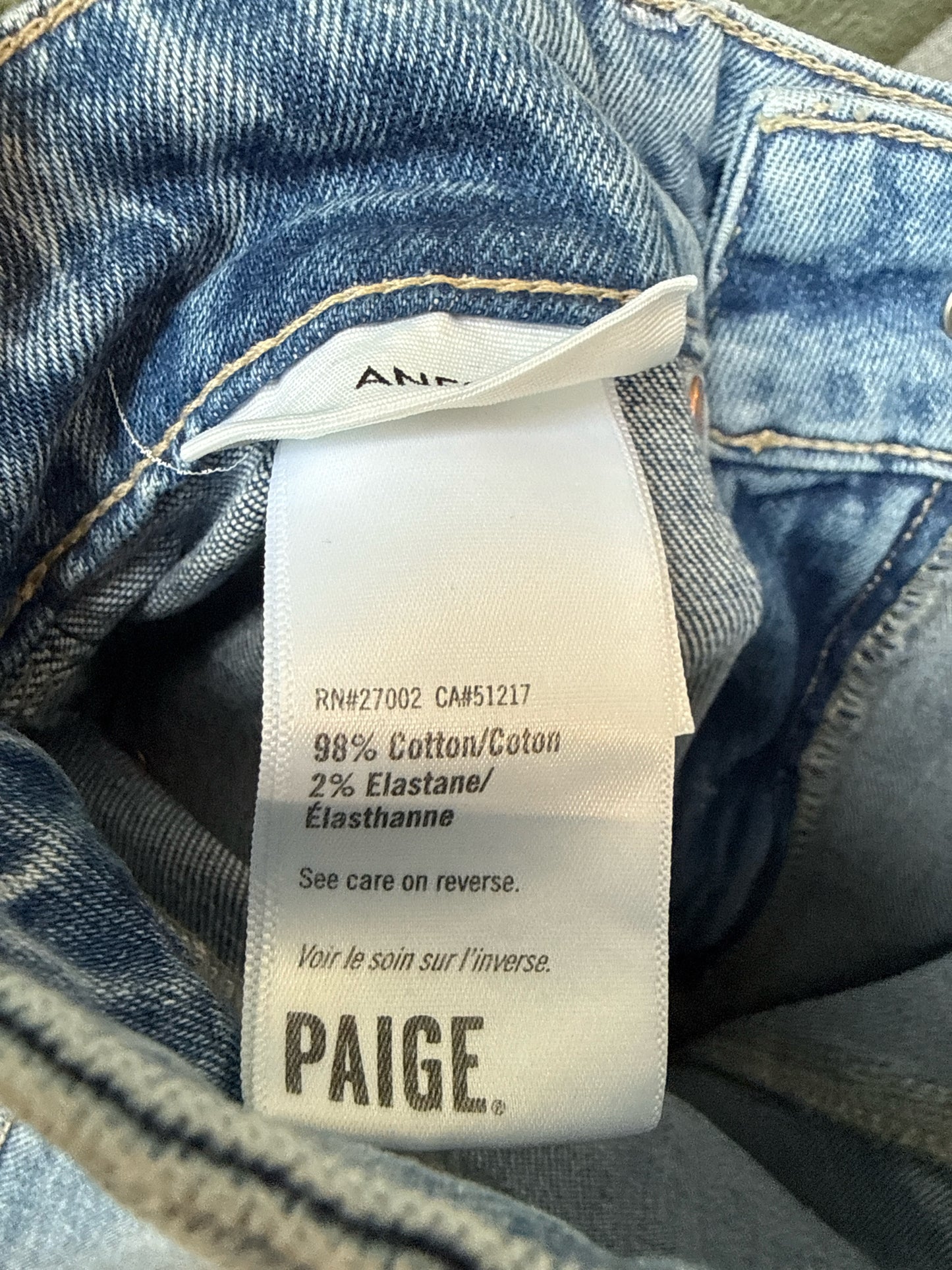 PAIGE Size 27 Light Wash Jeans