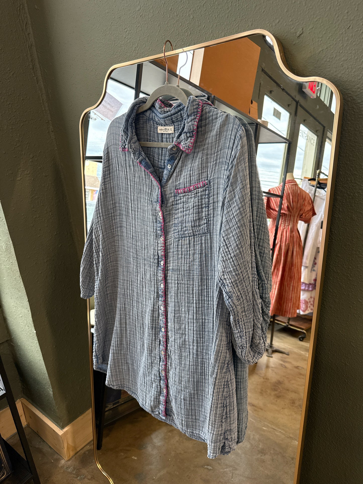 Natural Life Size XL Blue/Pink Dress