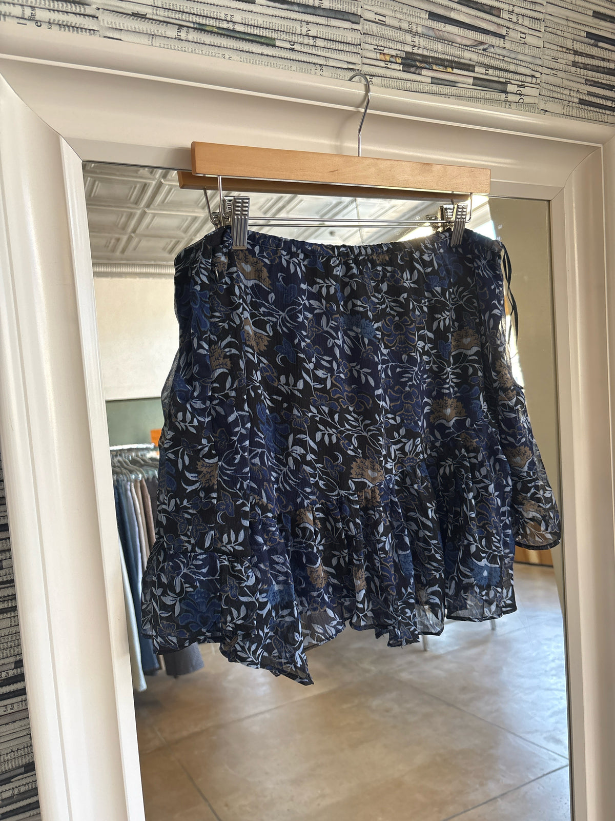 free people Size L blue + black Skirt