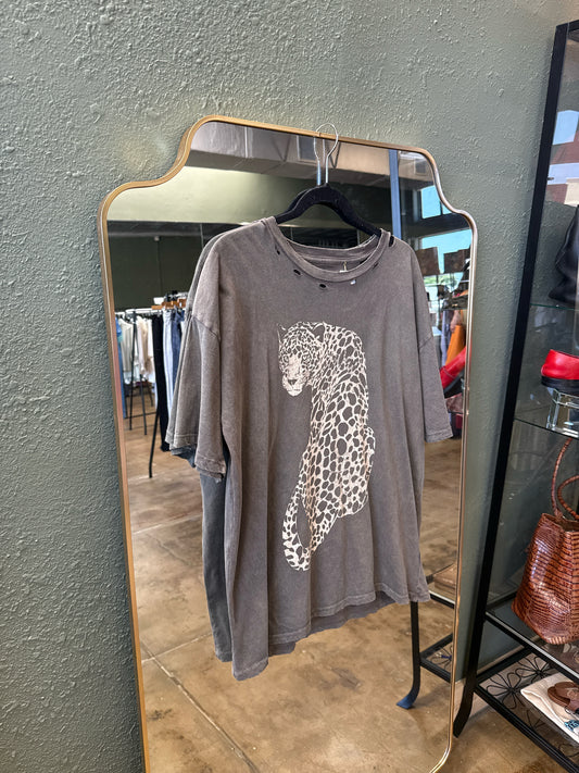 Vintage Canvas Size S Gray Tee