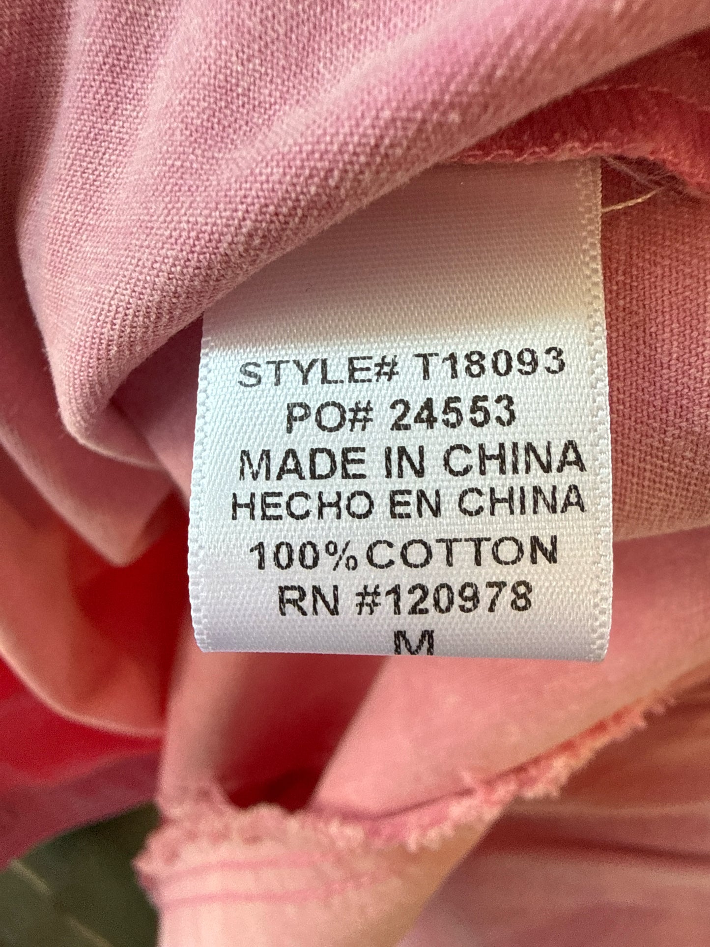 entro Size M Pink Top