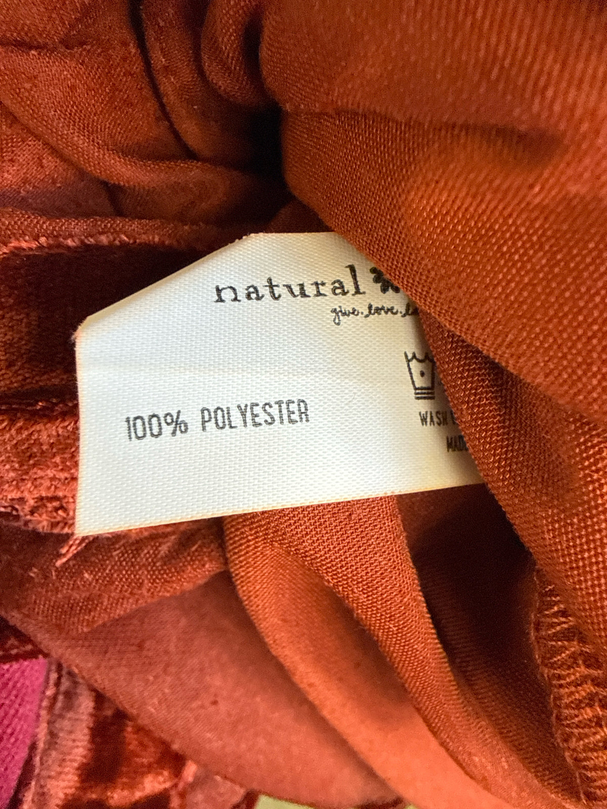 Natural Life Size M Red/Orange Tunic