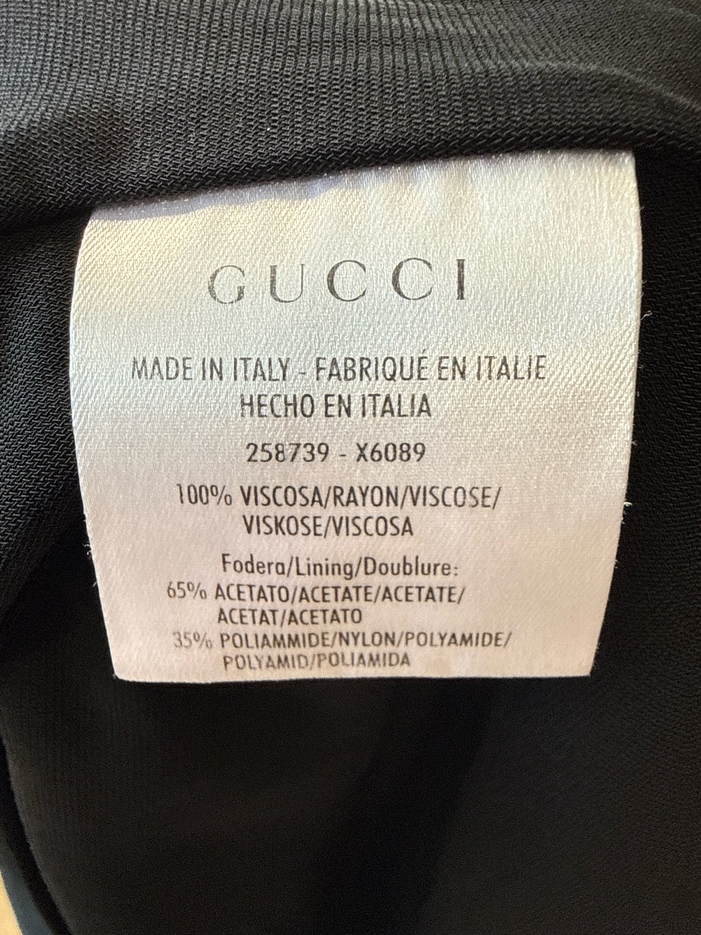 Gucci Size L Black Dress