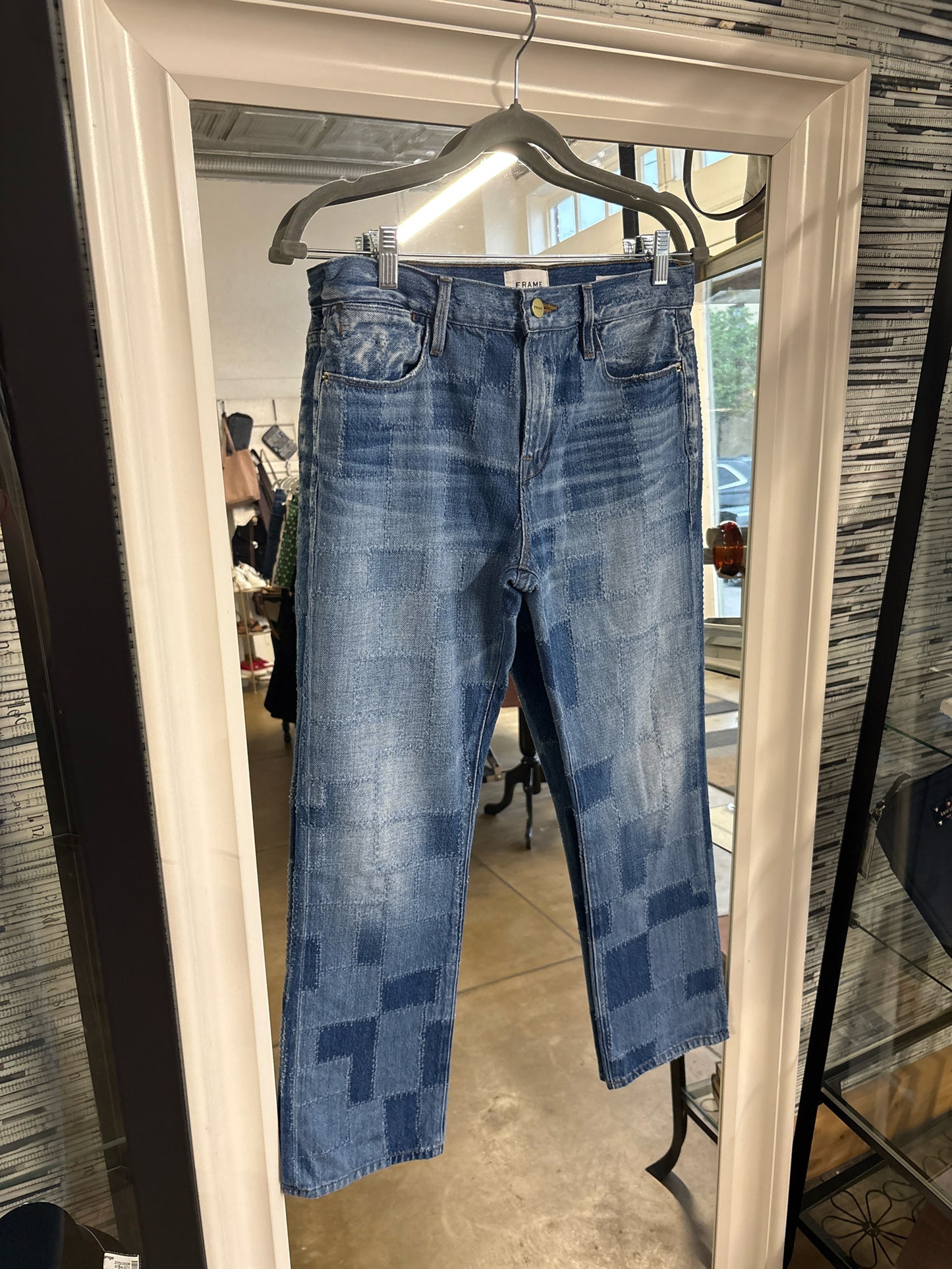 FRAME Size 26 Denim Checkered Jeans