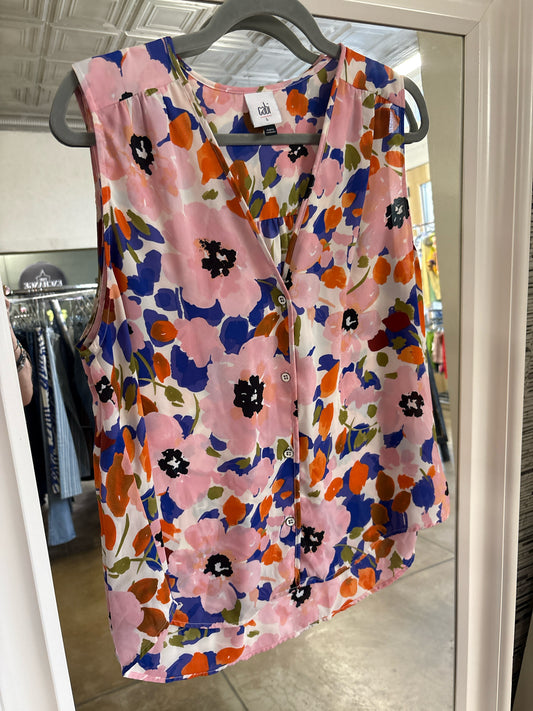 Cabi Size L pink + multi Top