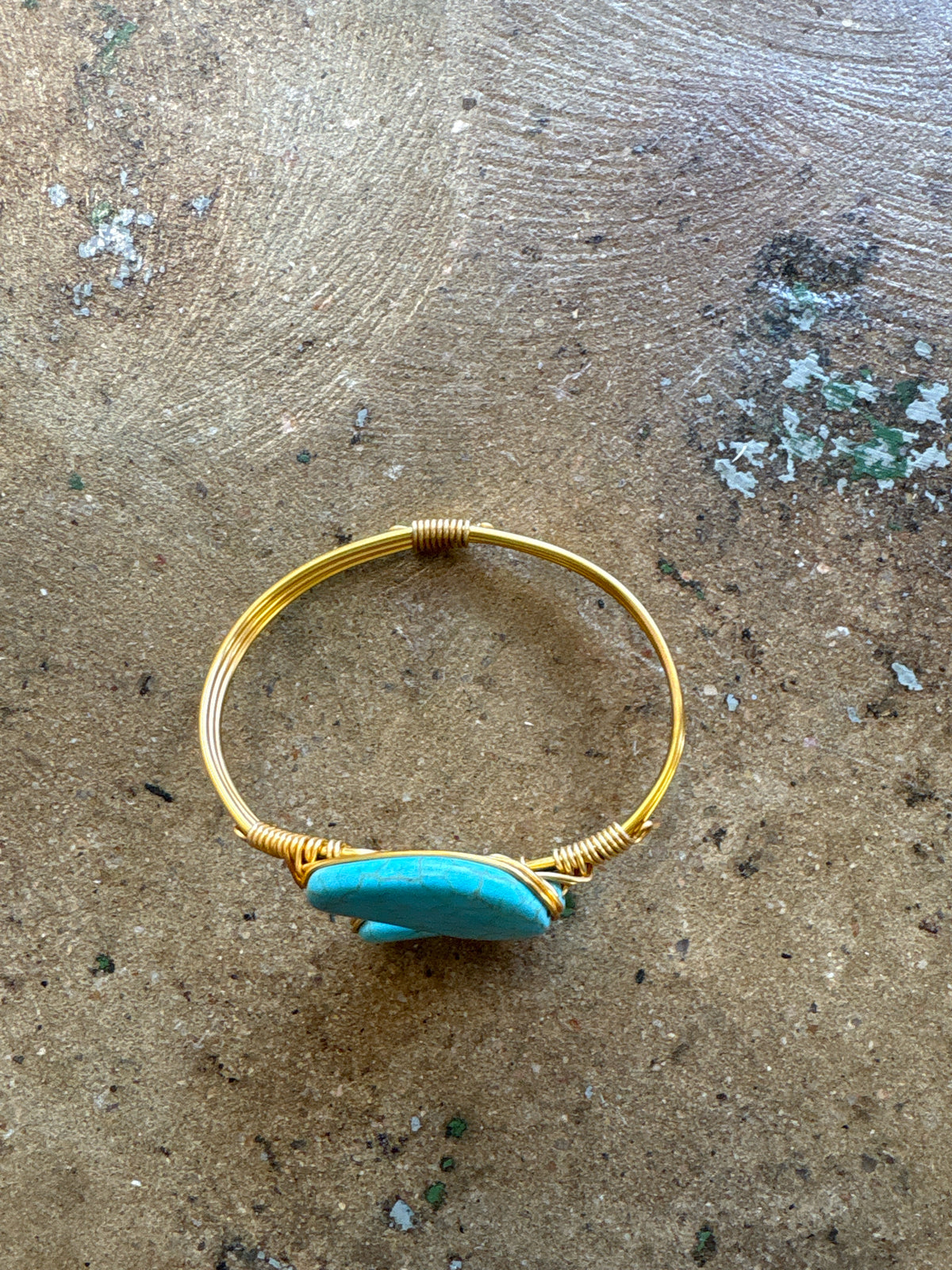 Gold and Turquoise Bracelet