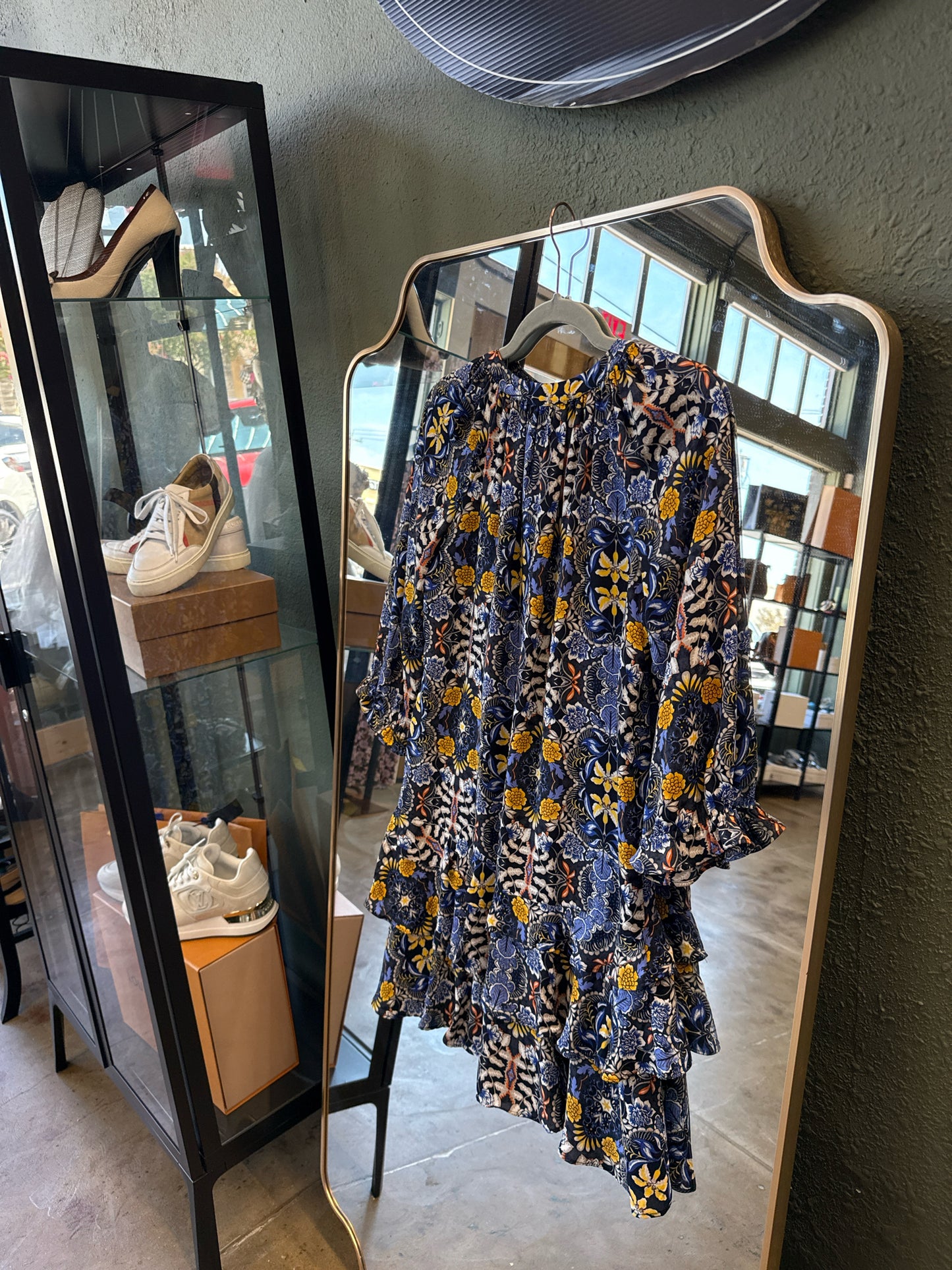 LOFT Size XSP Blue/Yellow Dress