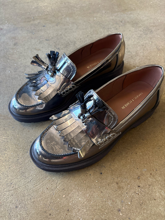 Marc Fisher Shoe Size 6.5 Silver Loafers