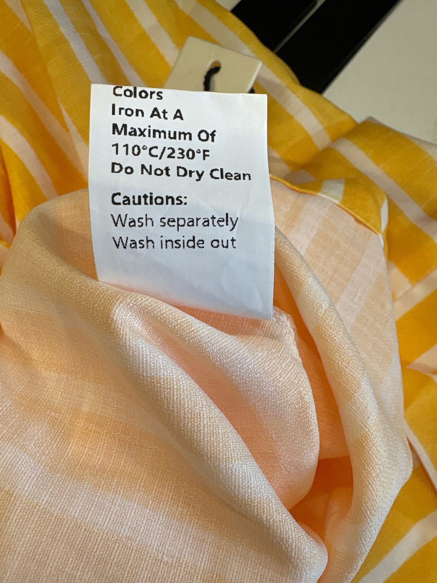 Commense Size S Yellow & White Two Piece Set