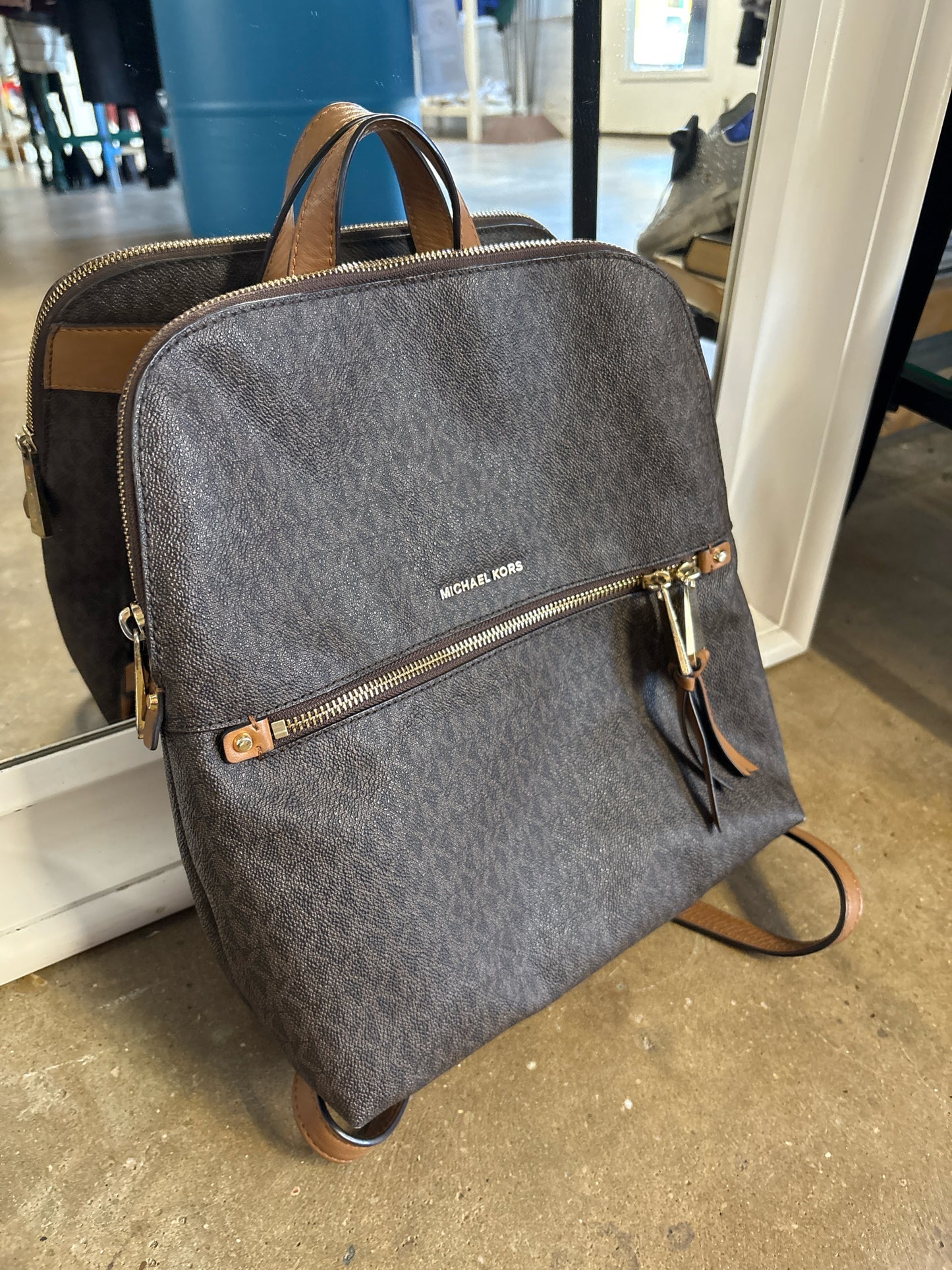 MICHAEL KORS Brown/Multi Signature Monogram Bag