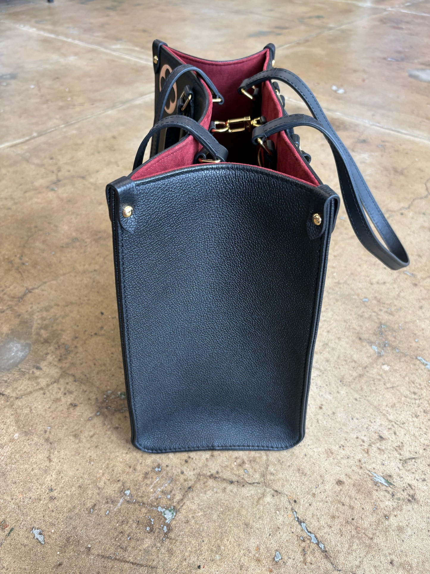 Louis Vuitton black + cream Bag