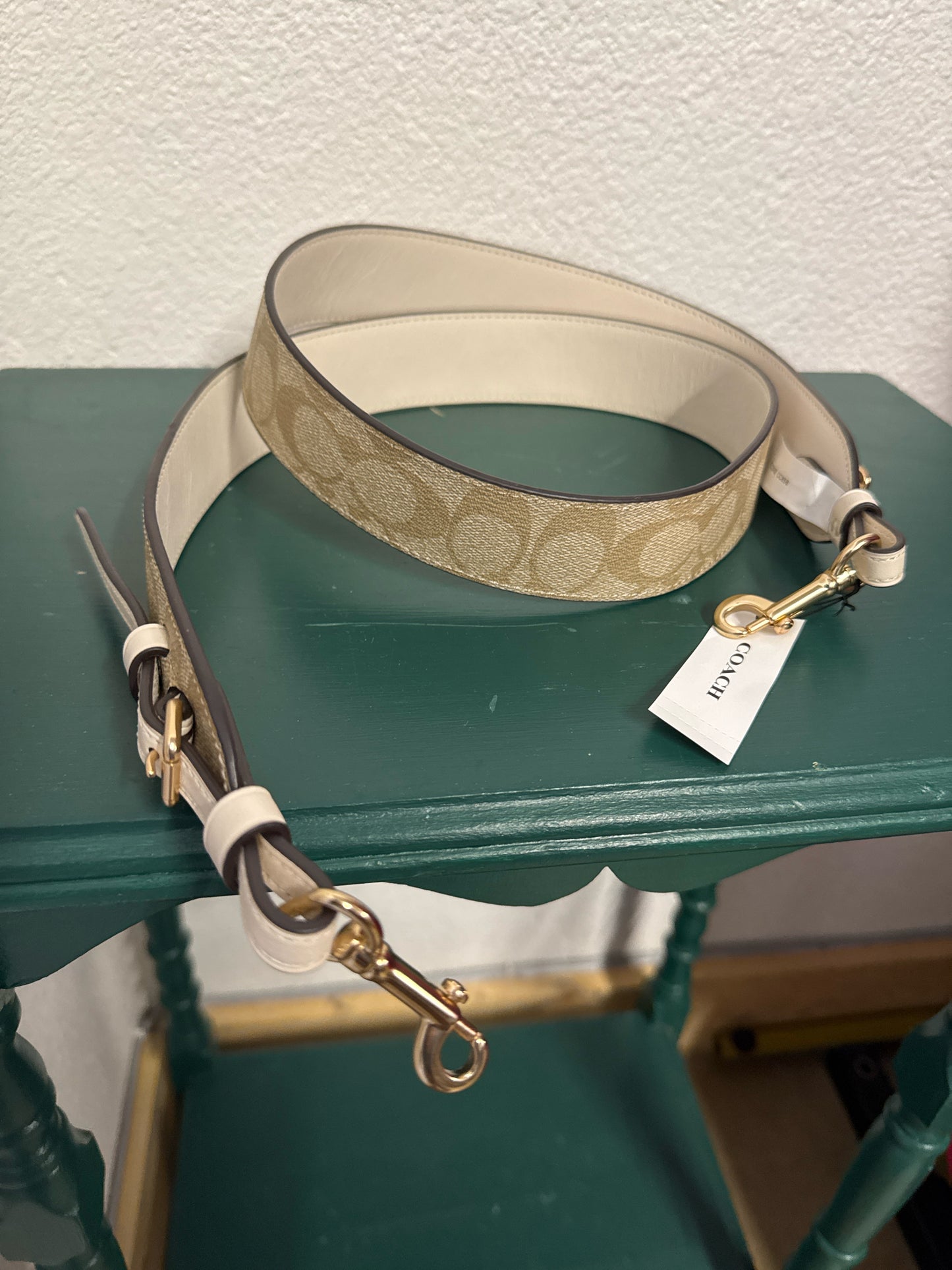 COACH Tan/White Signature Monogram Misc. Accessory