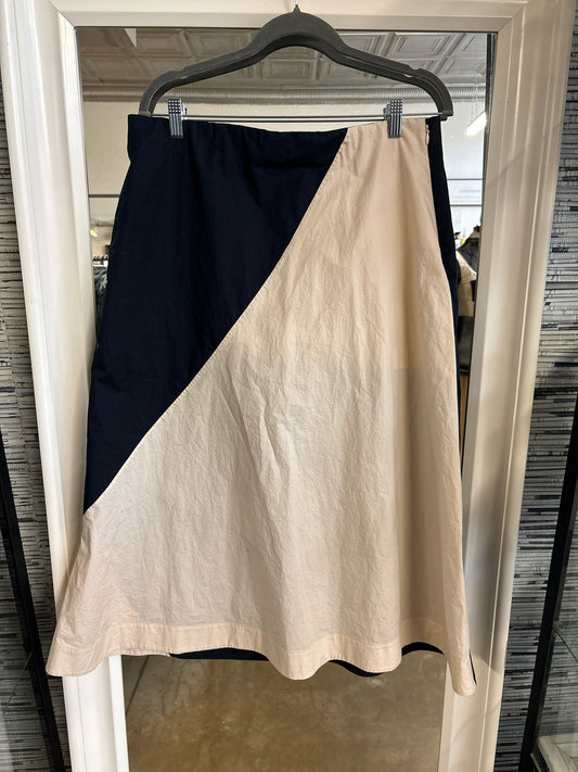 COS Size 12 Black/Cream A-line Skirt