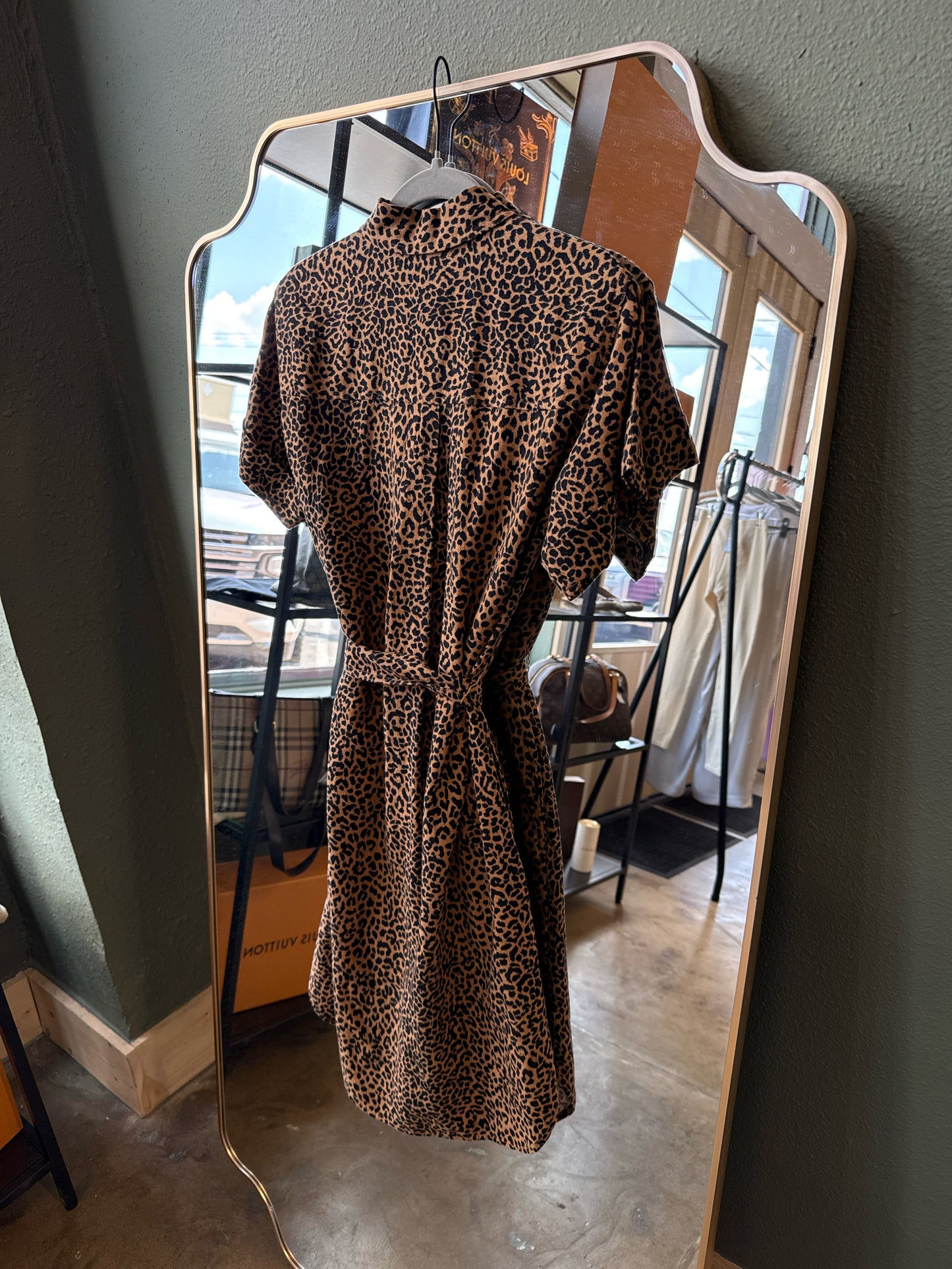 J. CREW Size XXS Brown/Black Dress