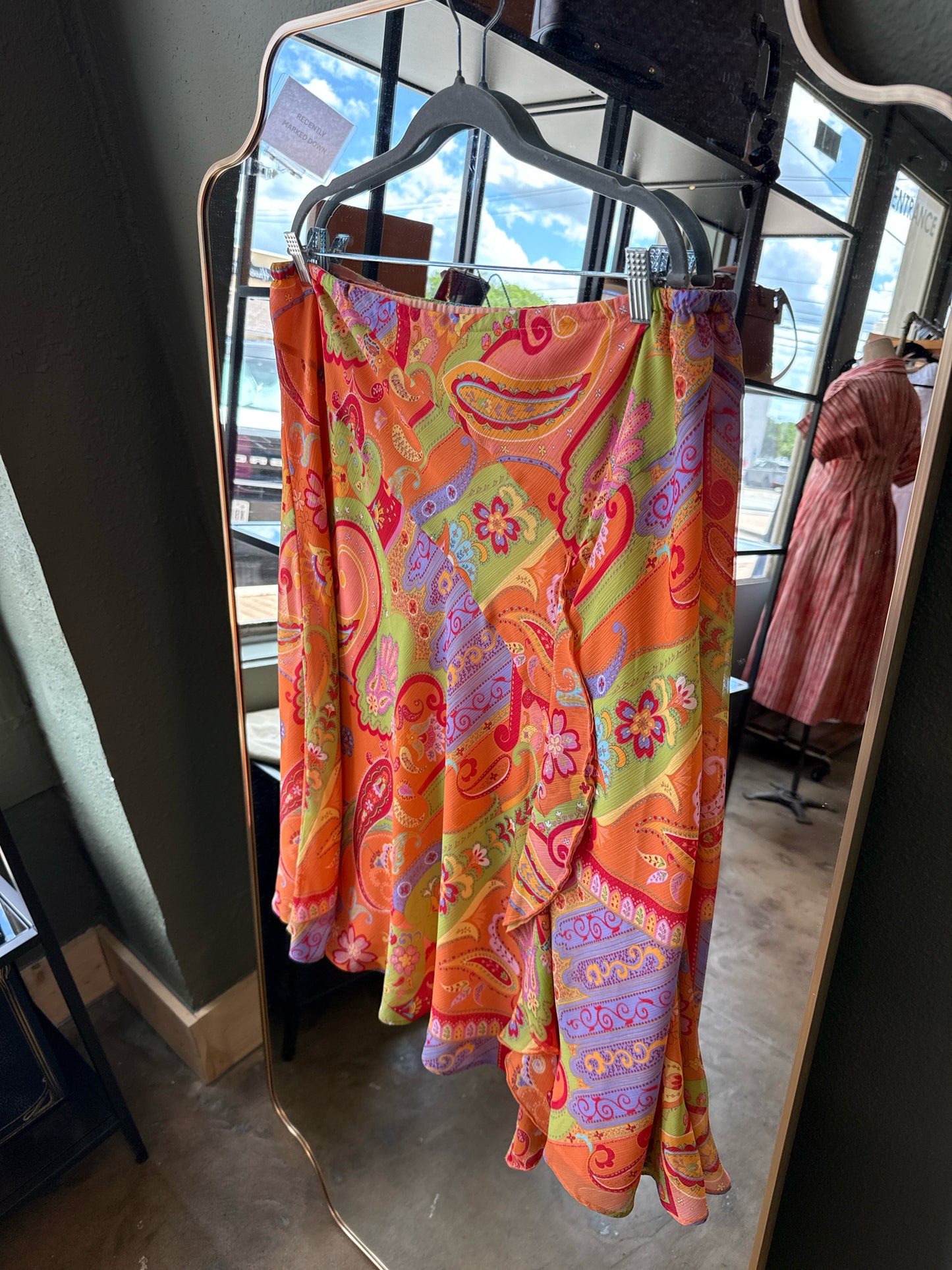 Coldwater Creek Size PXL Orange/Multi Skirt