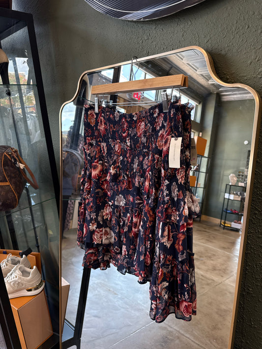 Anthropologie Size M Navy/Red Skirt
