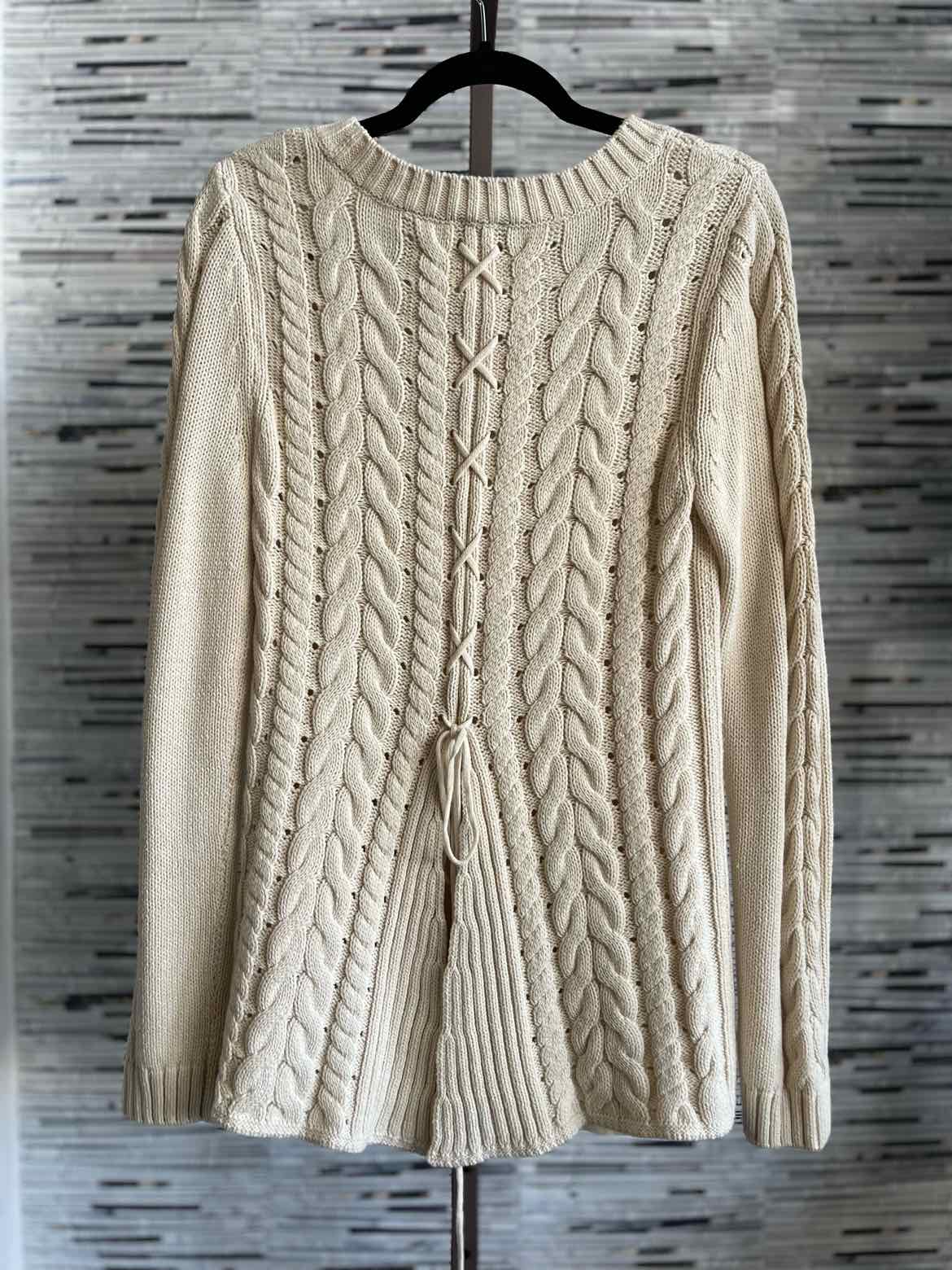 Cabi Size S Cream Knit Sweater