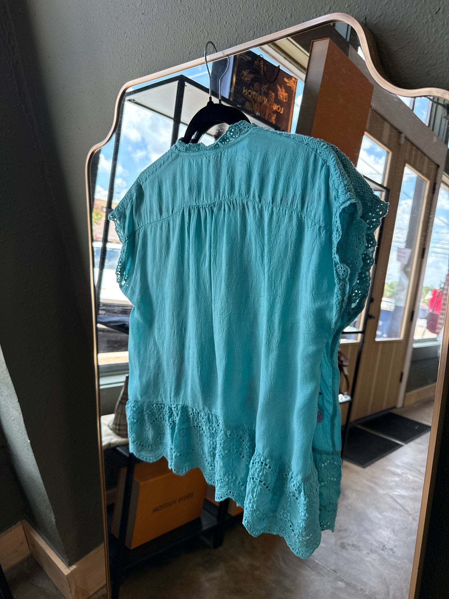 Johnny Was Size XS Teal Top