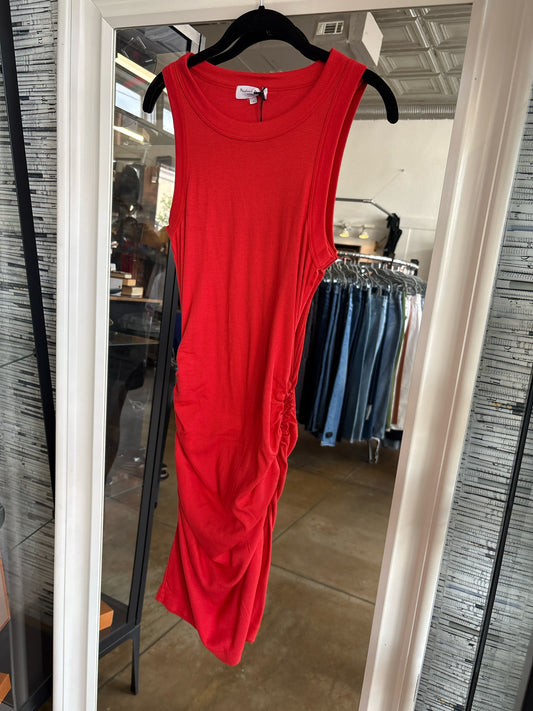 Michael Stars Size S Red Ribbed Dress