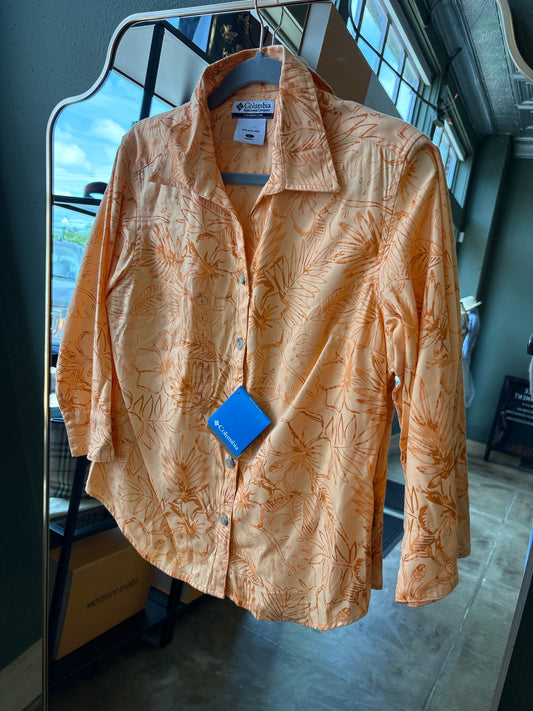 Columbia Size L Orange Top