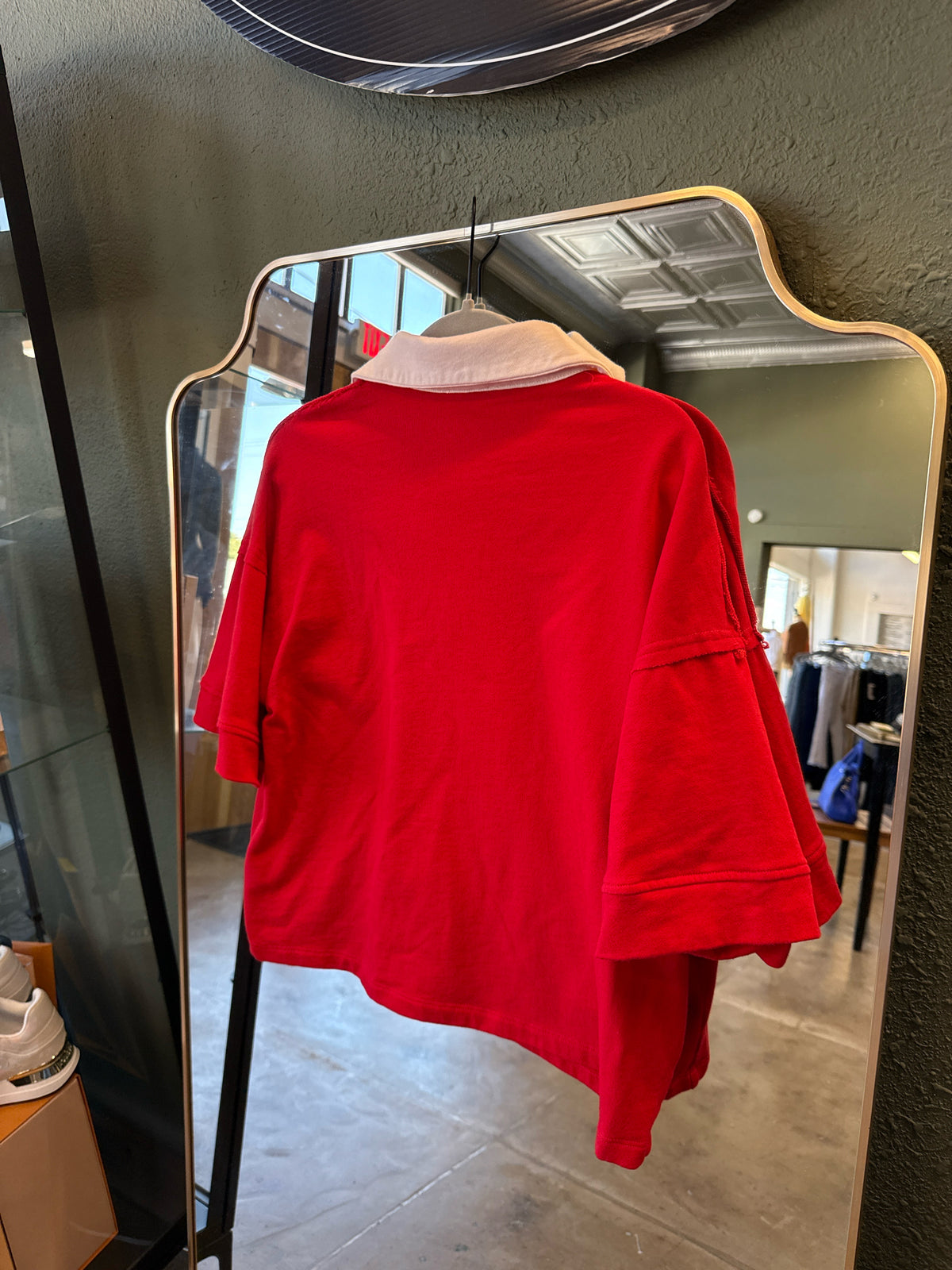 entro Size L Red/White Top