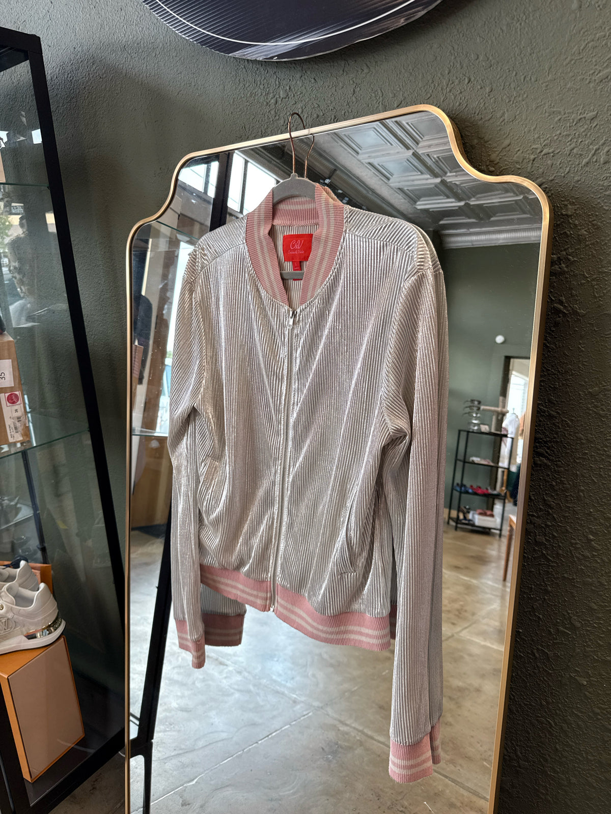 Chelsea & Violet Size L Silver Jacket