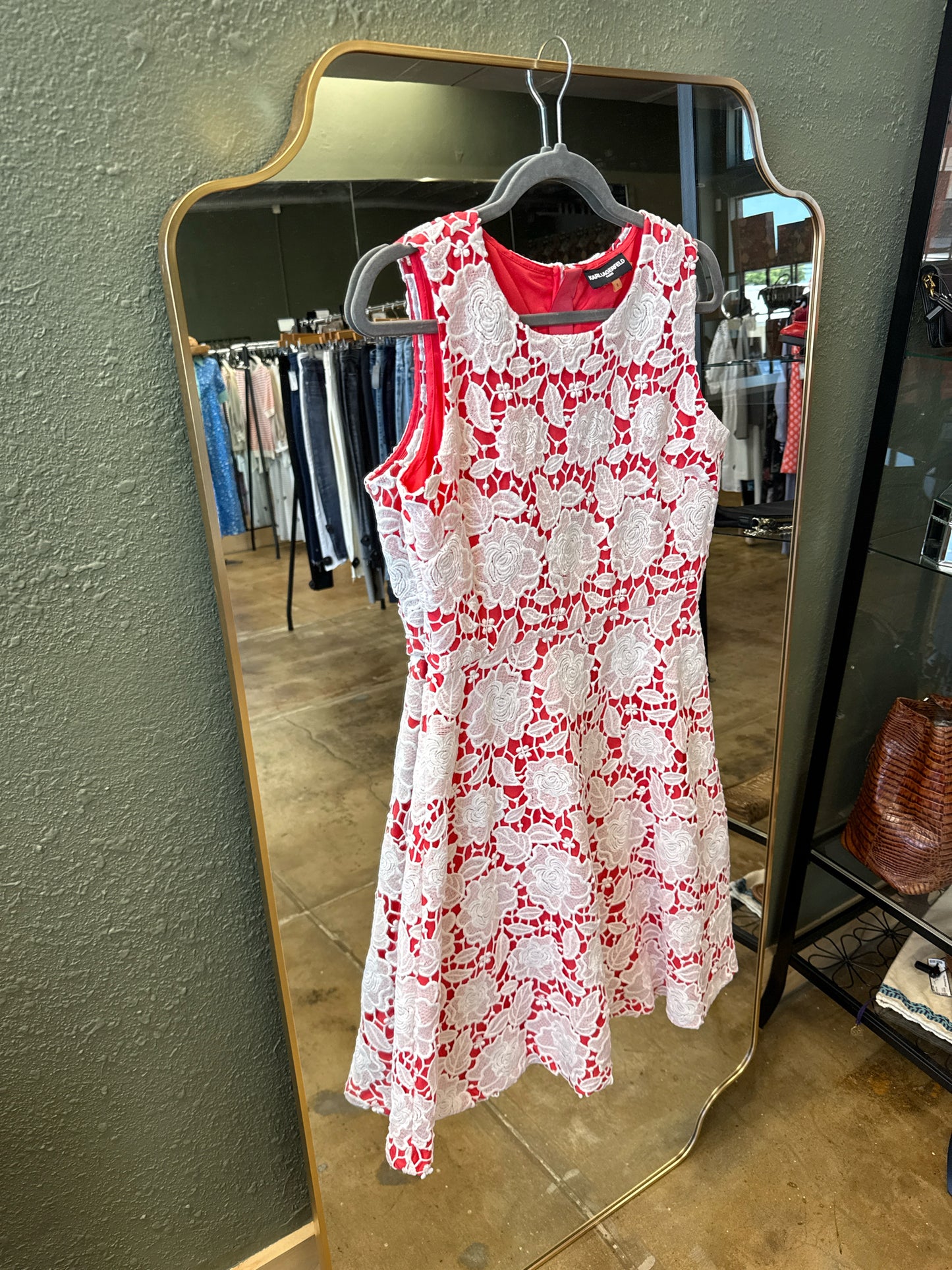 KARL LAGERFELD Size 8 pink/white Dress