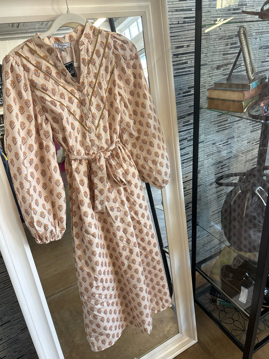 Polagram Cream/multi Floral Dress