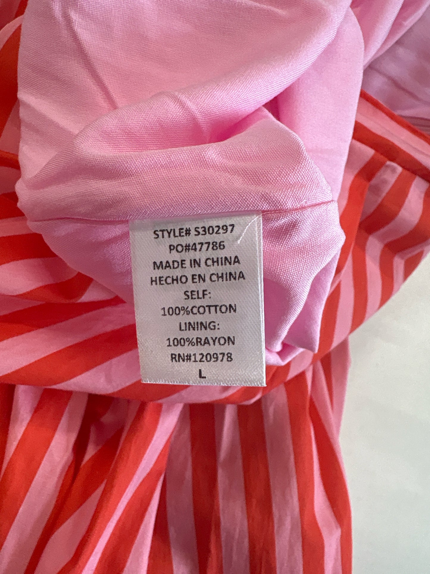 entro Size L Pink/Red Skirt