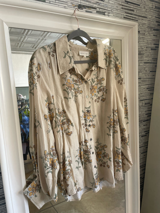 entro Size XL off white Print Top
