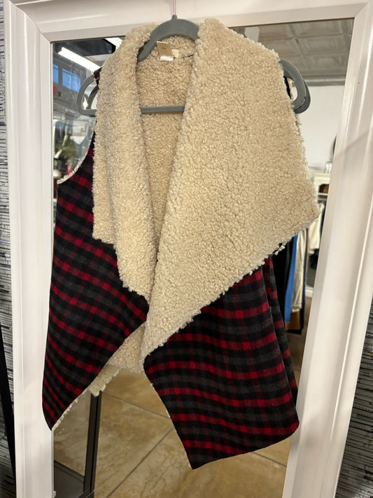 RUYI Size OS Cream/multi Checkered Vest