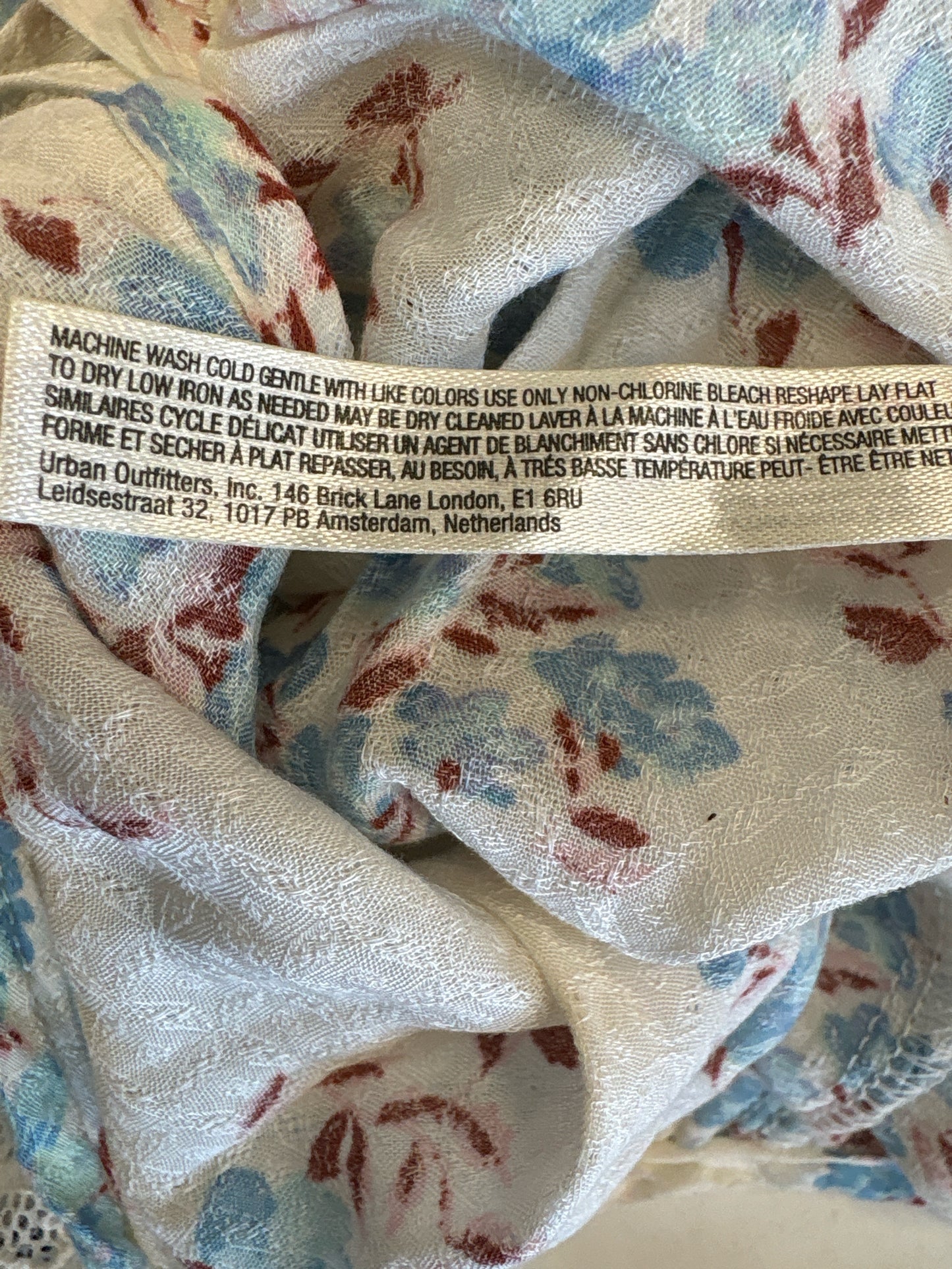 free people Size XS cream print Top