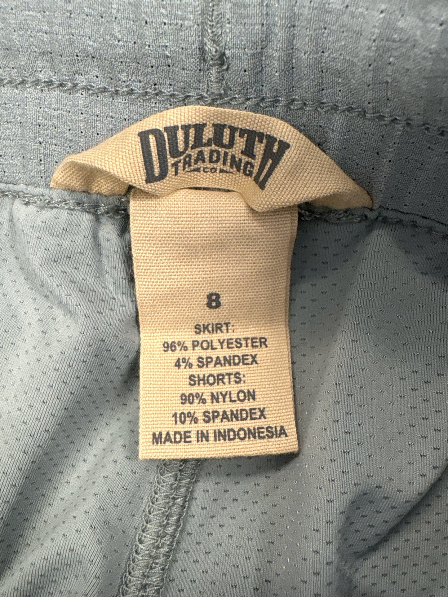 DULUTH TRADING Size 8 Blue Skort