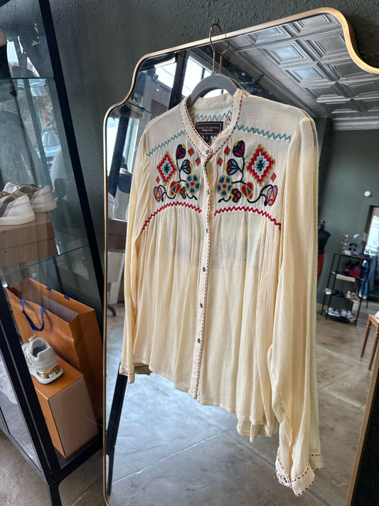 double d ranchwear Size S Cream Top