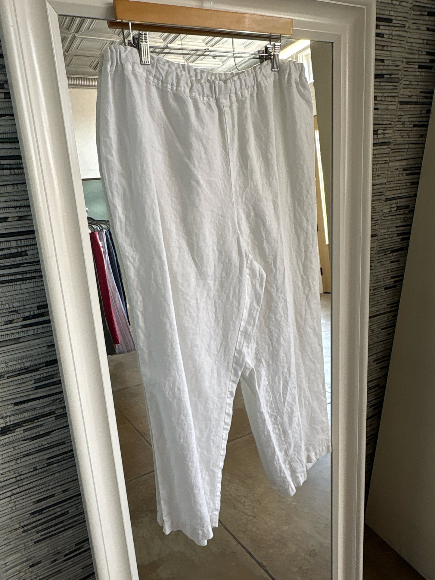 EILEEN FISHER Size XL White Pants