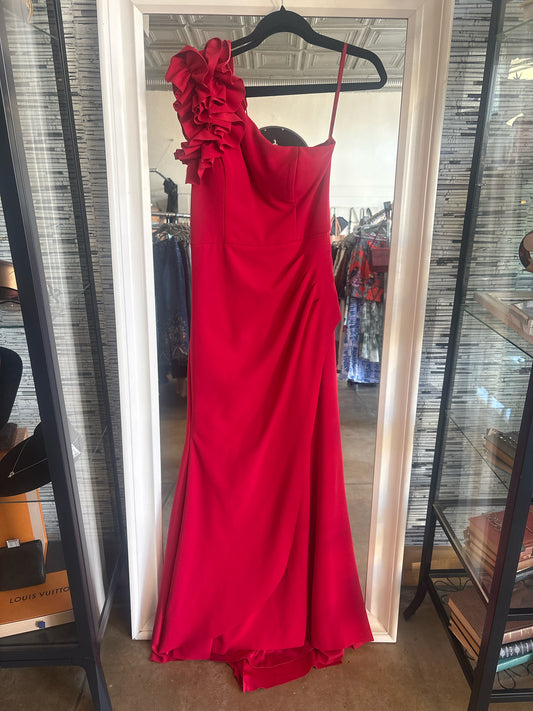 xscape Size 10 Red One shoulder Formal