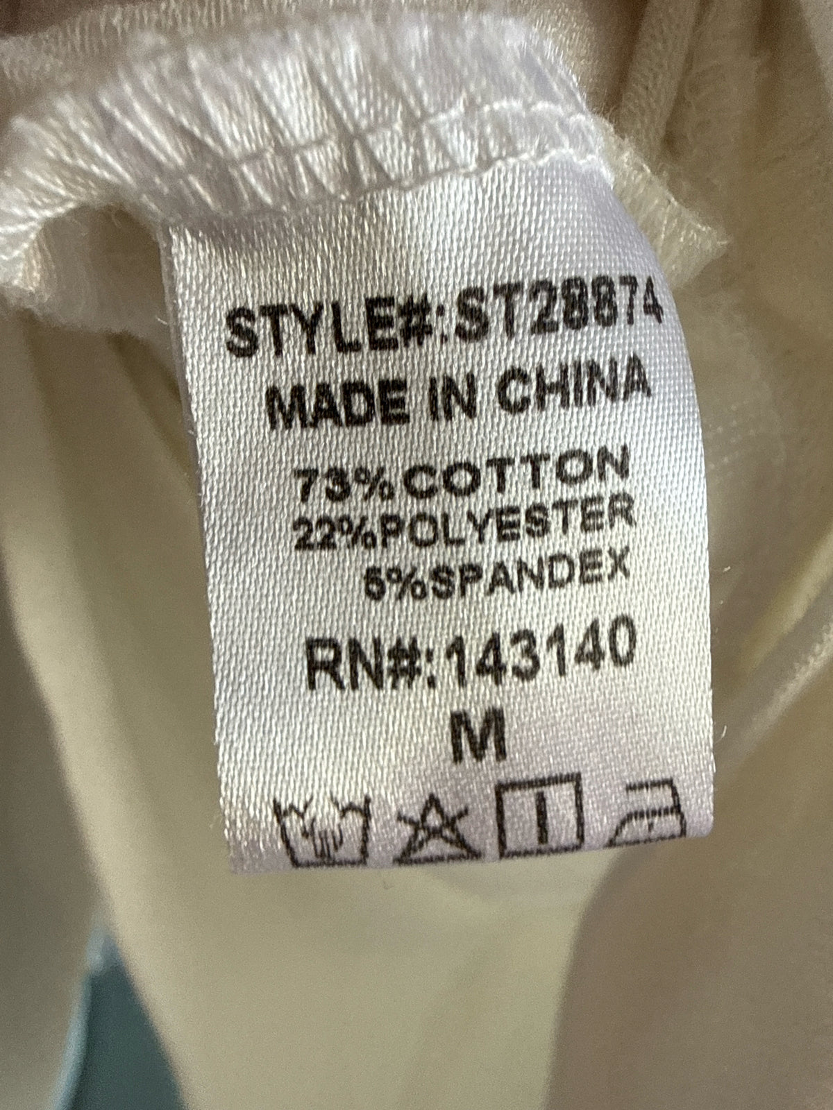 Style Rack Size M White Top