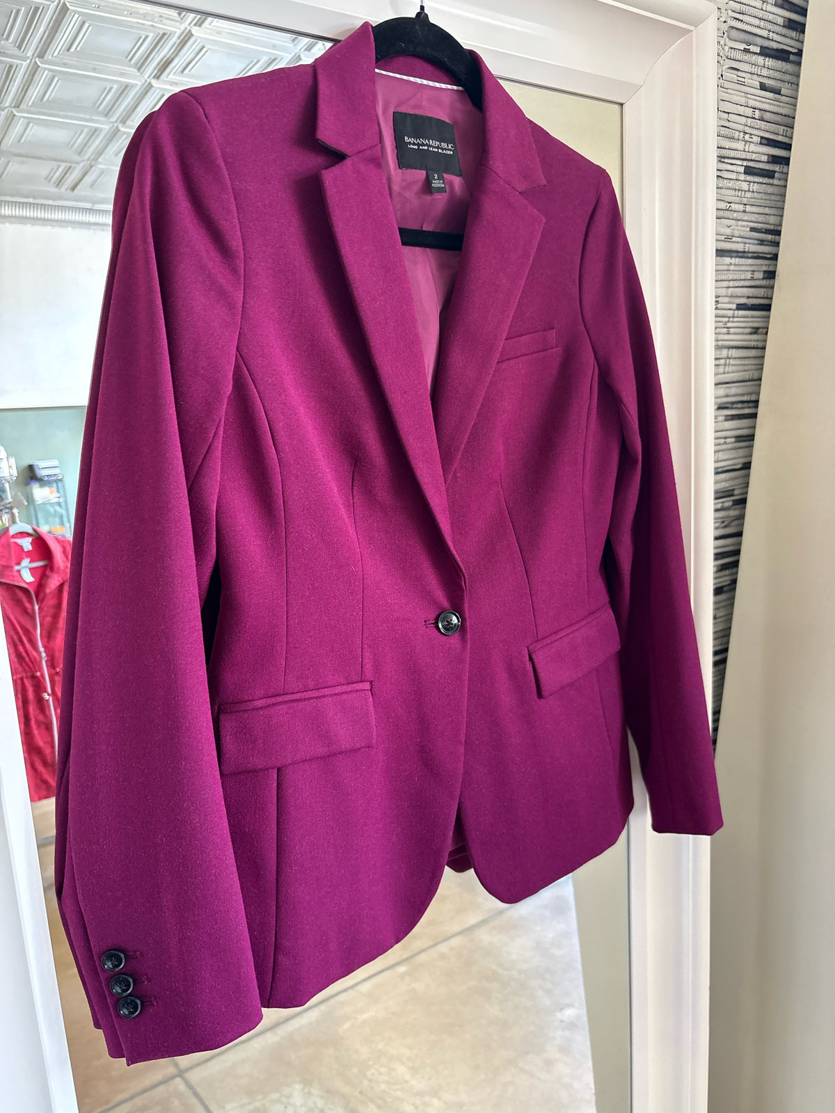 Banana Republic Size 2 Plum Blazer