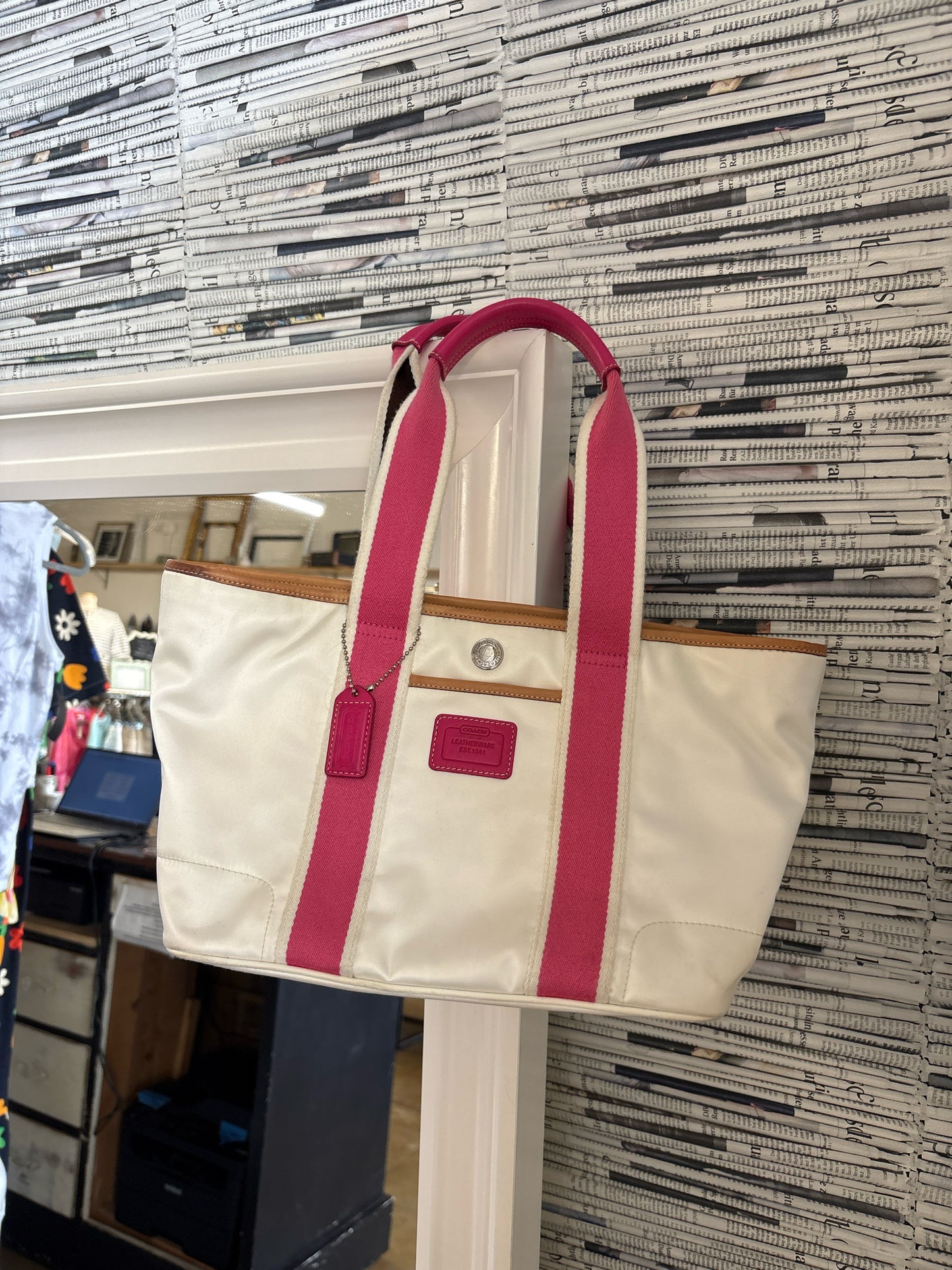 COACH Cream Purse