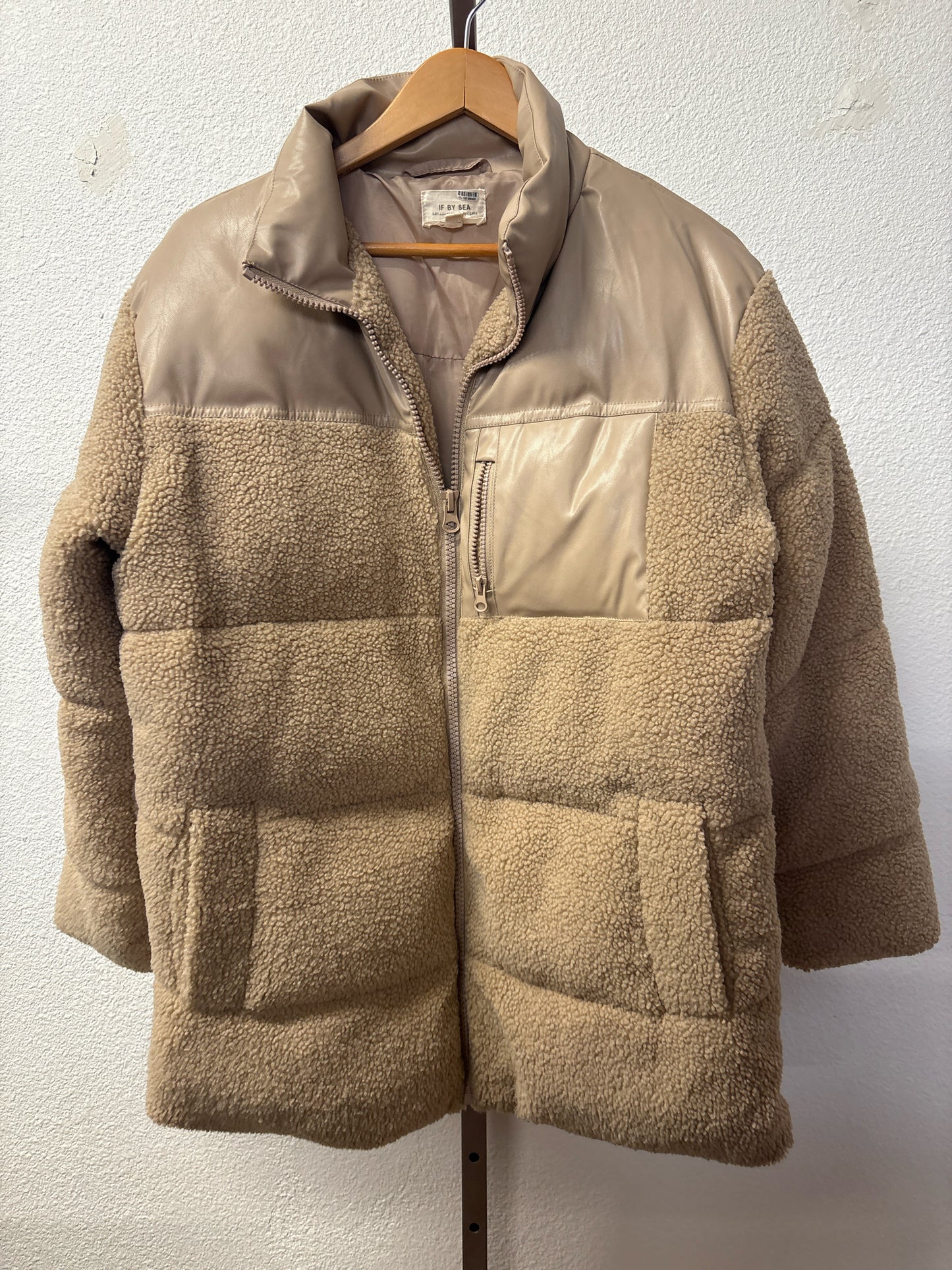 If By Sea Size S Tan sherpa Coat