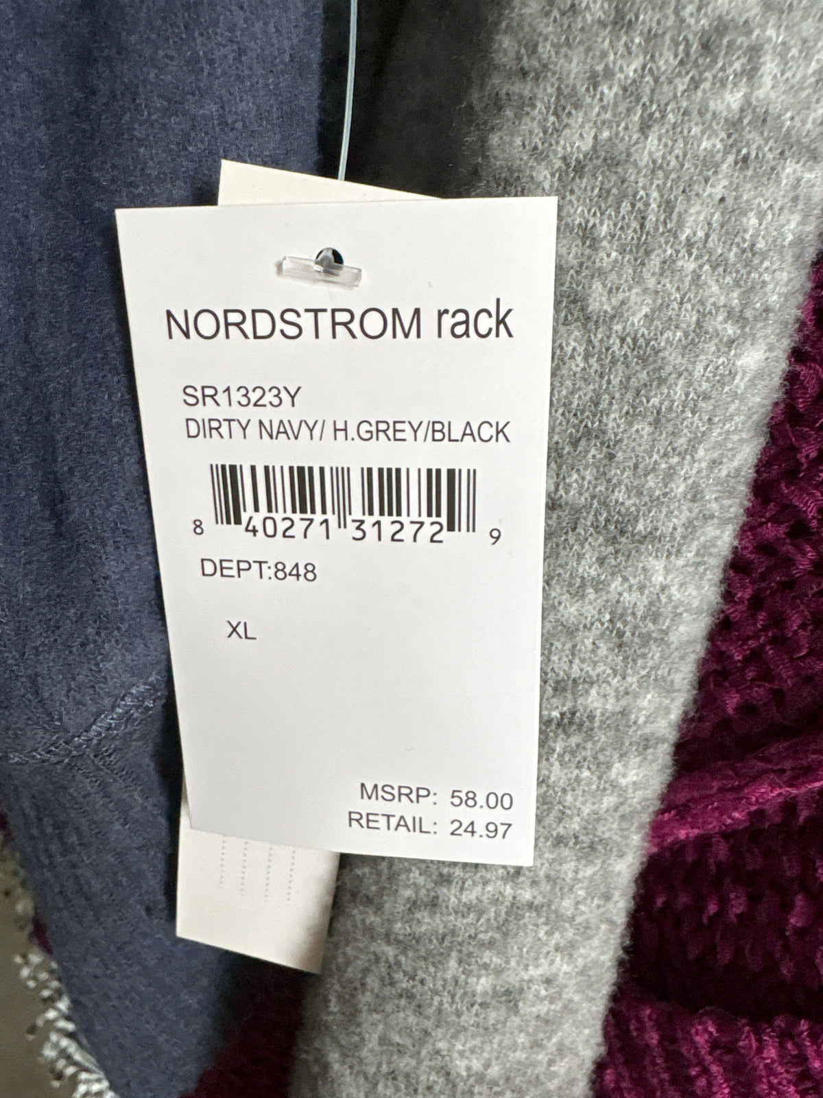 sweet romeo Size XL Black/Gray/Navy Sweater