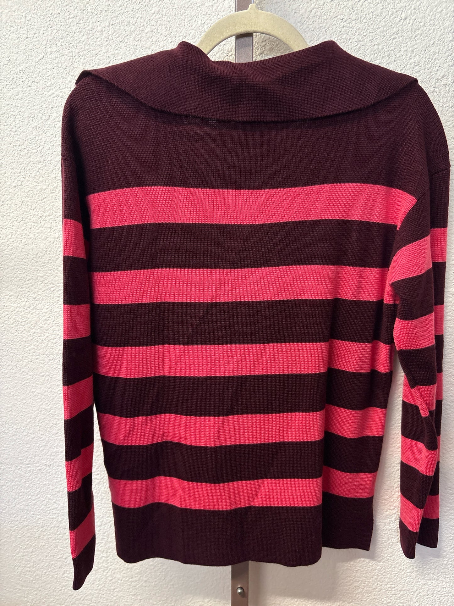 TALBOTS Size S Purple/Pink Stripe Sweater
